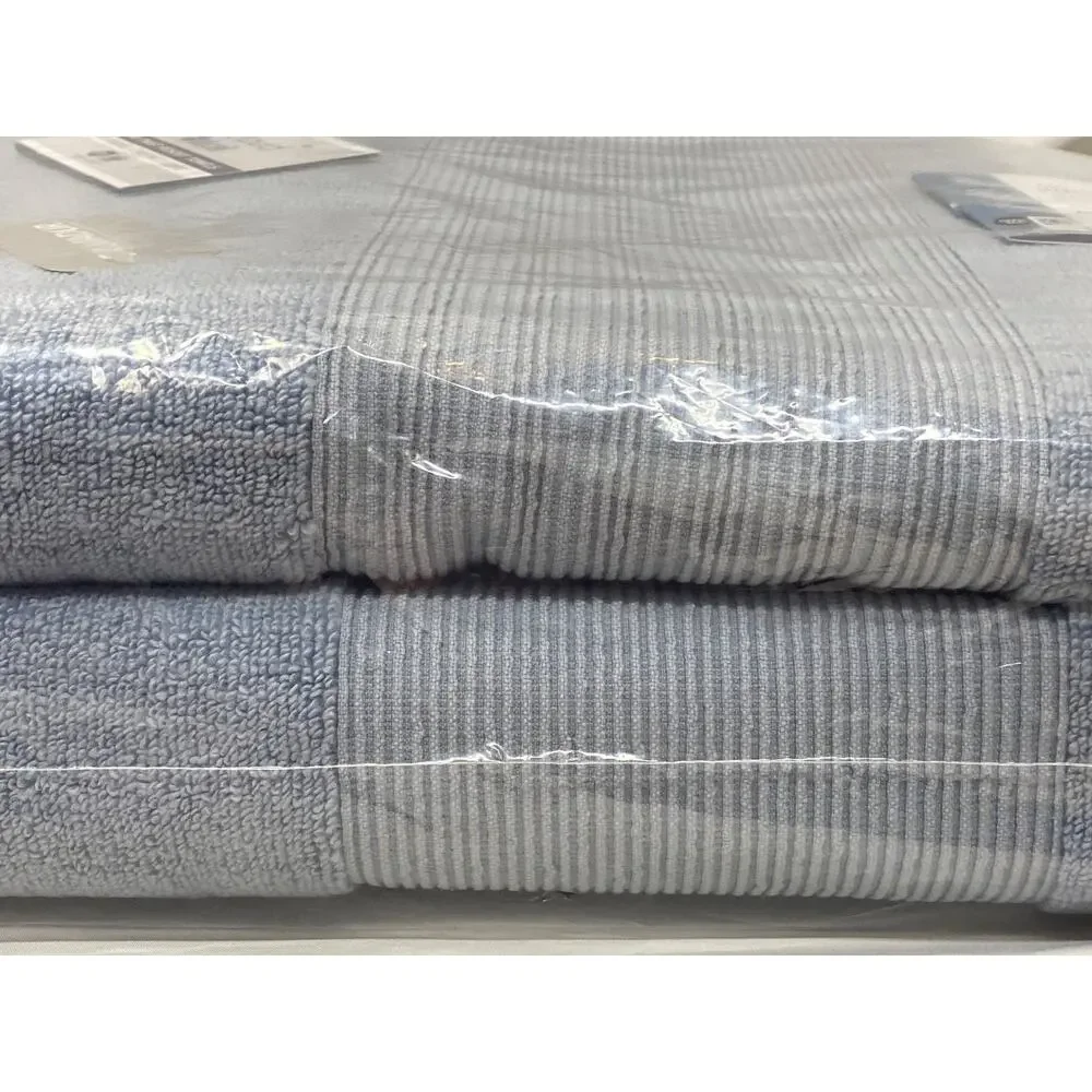 NWT Modern Threads 2-Pack Air Cloud Oversized Resort Bath Towels, Wedgewood Blue